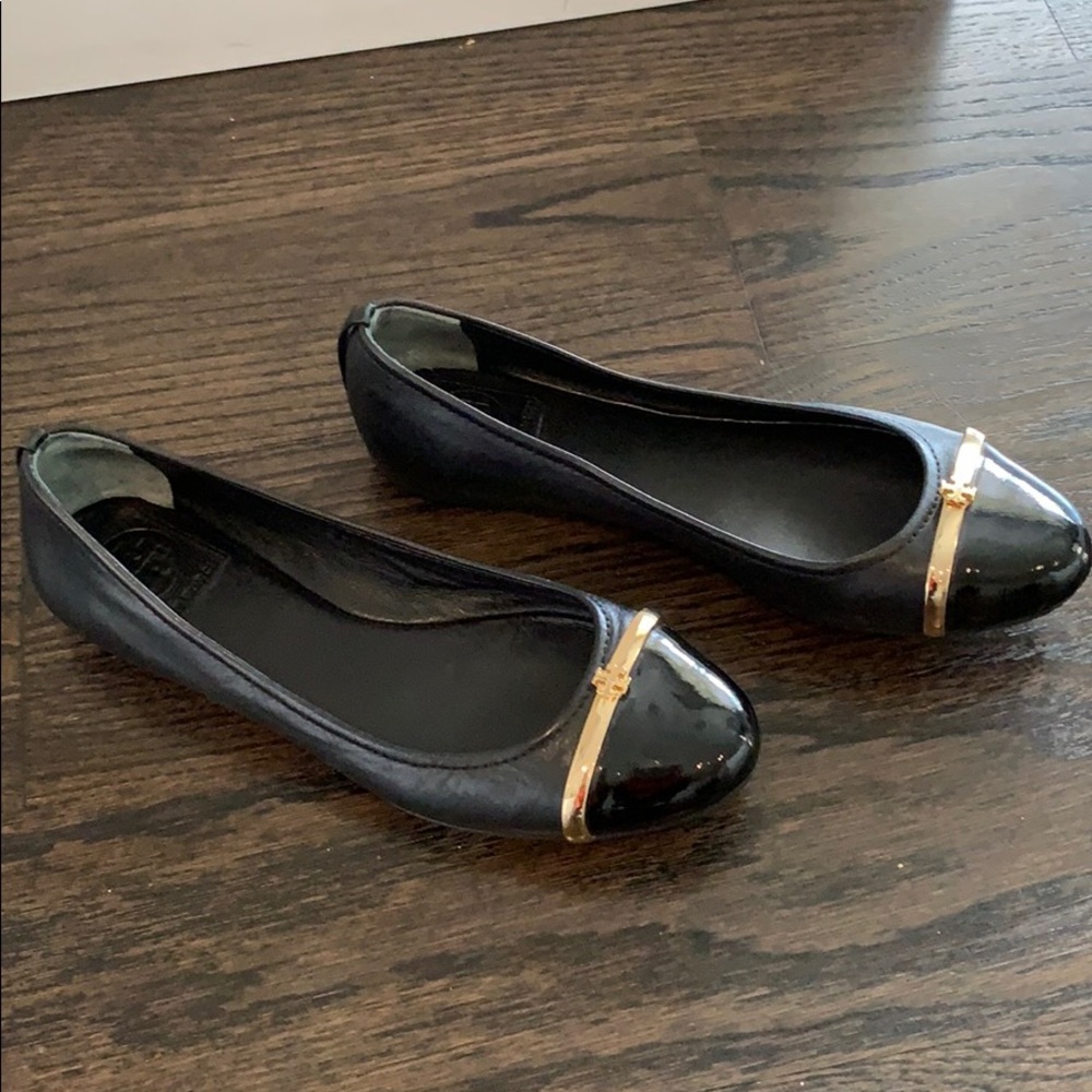 Tory Burch black leather ballet flats